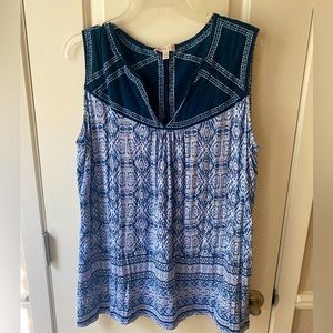 Eliane Rose blue bohemian top - Plus Size 1X